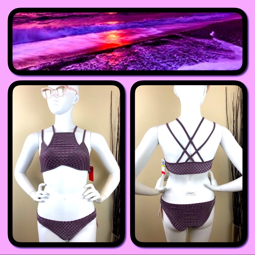 NWT Fun Little, Mesh & Velvet, 2 Piece Bikini